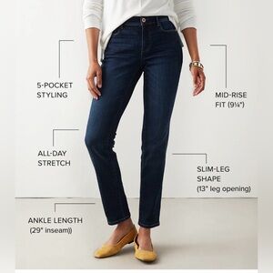 J. Jill Women's Navy  Jeans 12 Tall